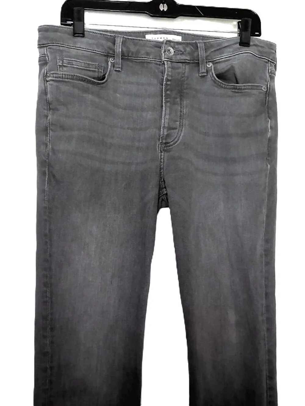 Topman Men's Gray Jeans Stretch Denim Skinny Mid Rise Medium Wash Sz 32 X 32